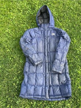 The North Face Navy Blue Quilted Hooded Jacket